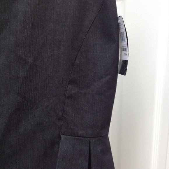 Rampage Straight Pencil Short Career Suit Skirt Stretch Pleated Hem Black 11 - Picture 3 of 12